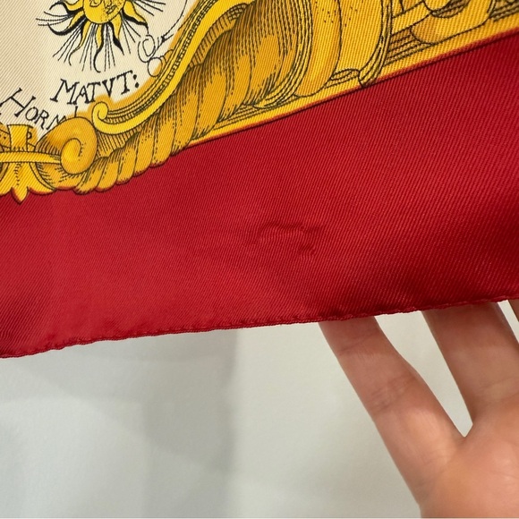 Zodiac Scarf Made In Italy by Isotoner inRed, Gold and Navy Signature Collection - Picture 10 of 14